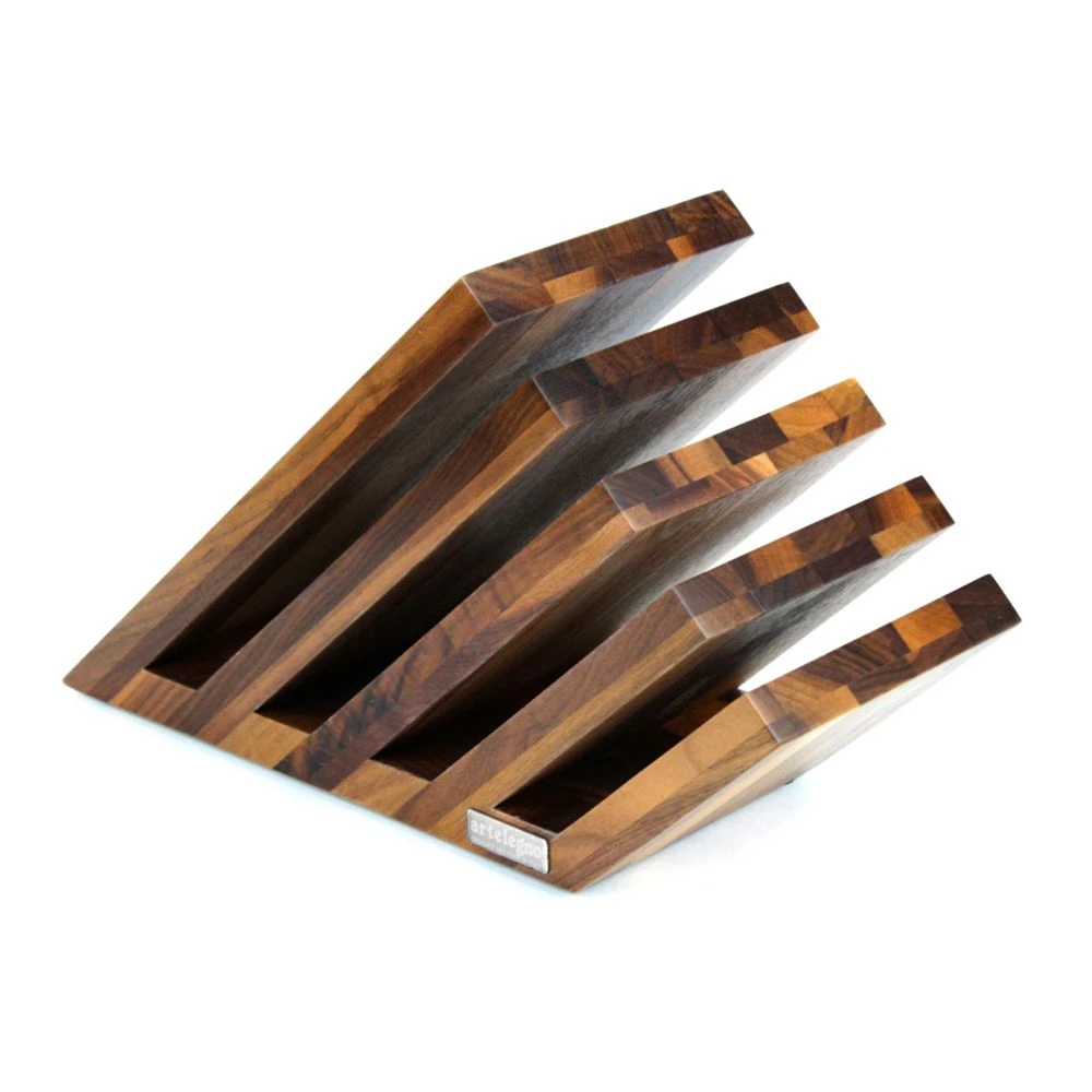 Artelegno Venezia 5-tier Magnetic Walnut Knife Block - Image 2