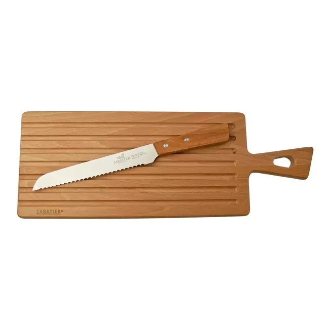 Sabatier® Beech Bread Board & Bread Knife Set (173324)