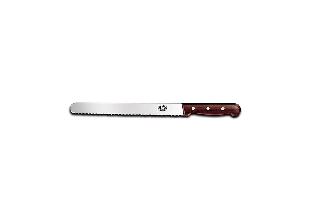 Victorinox Wood 36cm Slicing Knife With Rounded Tip & Serrated Edge (5423036)