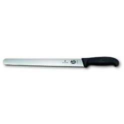 Victorinox Fibrox 36cm Slicing Knife Round Tip Serrated Edge (5423336)