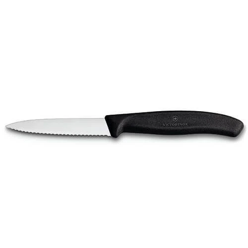 Victorinox Swiss Classic 2 X 8cm Paring Knife Point Serrated Black (67633B) - Image 2