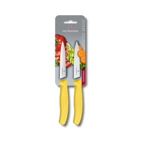 Victorinox Swiss Classic 2 X 10cm Paring Knife Set Yellow (67796L8B)