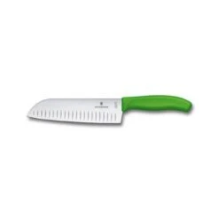 Victorinox Swiss Classic 17cm Santoku Knife Fluted Blade Green (6852617L4B)