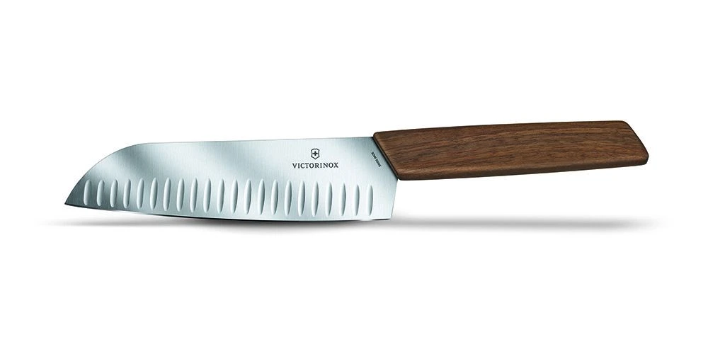Victorinox Swiss Modern Walnut 17cm Santoku Knife (6905017KG)