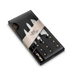 Sabatier® Ideal Brass Rivets 3 Piece Knife Set (10cm Paring Knife, 13cm Utility Knife And 10cm Mini Santoku)