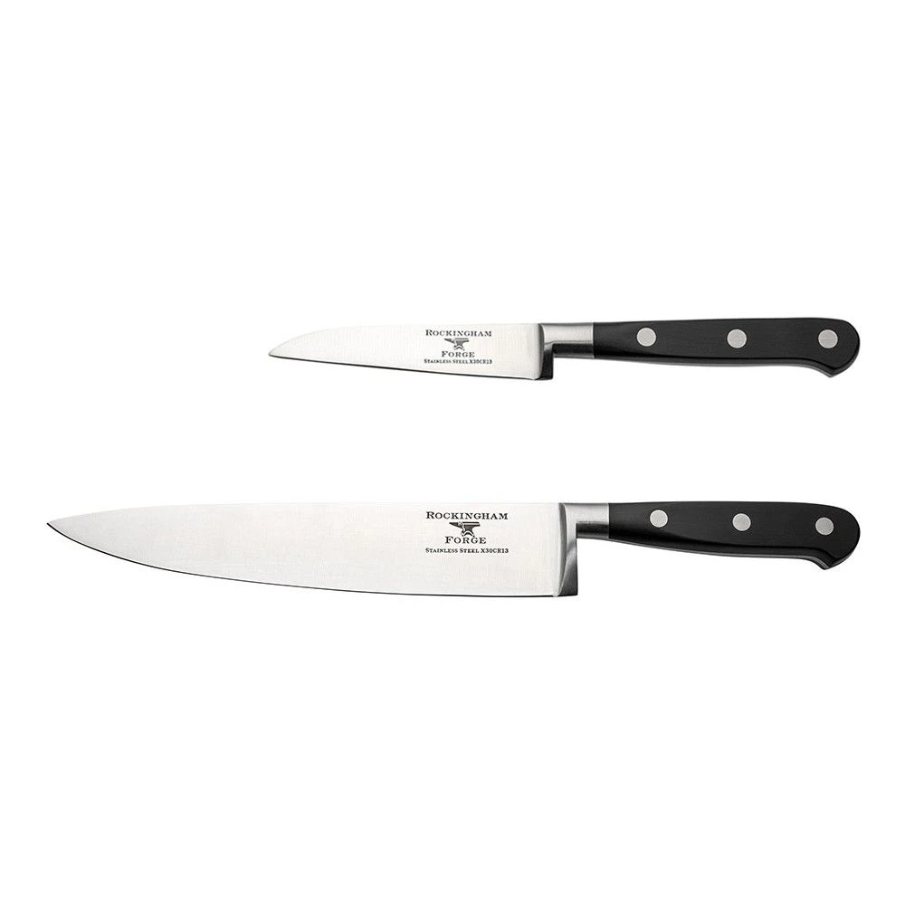 Rockingham Forge Pro Black Series 2 Piece Sets (9cm Paring Knife & 20cm Chefs Knife)