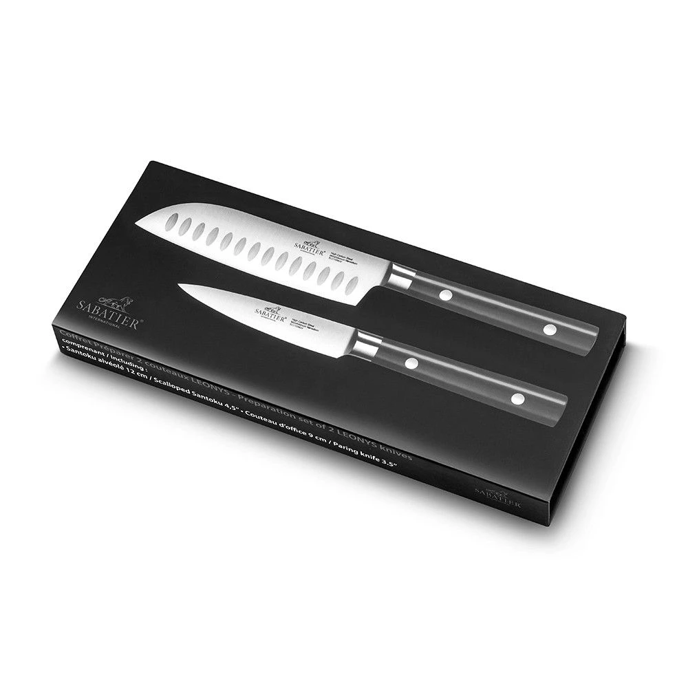 Sabatier® Leonys 2 Piece Set (9cm Paring, 12cm Mini Santoku) - Image 2