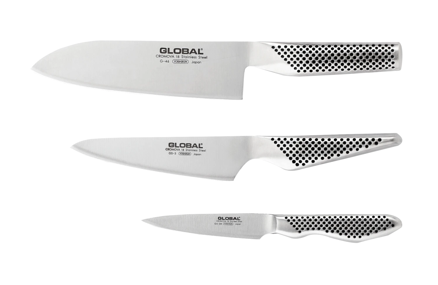 Global G46338 - 3 Piece Kitchen Knife Set (G-46338)