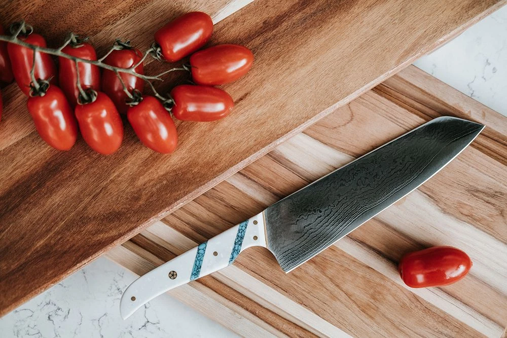 APOSL Chef Knife 20cm - 67 Layered Steel With VG10 Core With A Hybrid Handle - Image 6