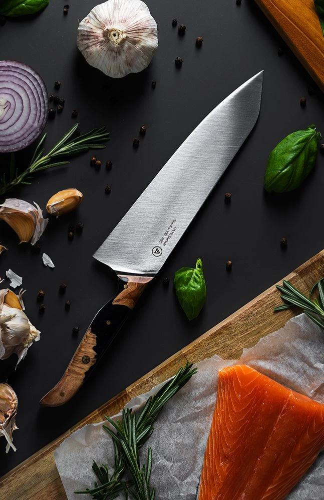 APOSL Chef Knife 20cm With A Hybrid Handle - Image 3
