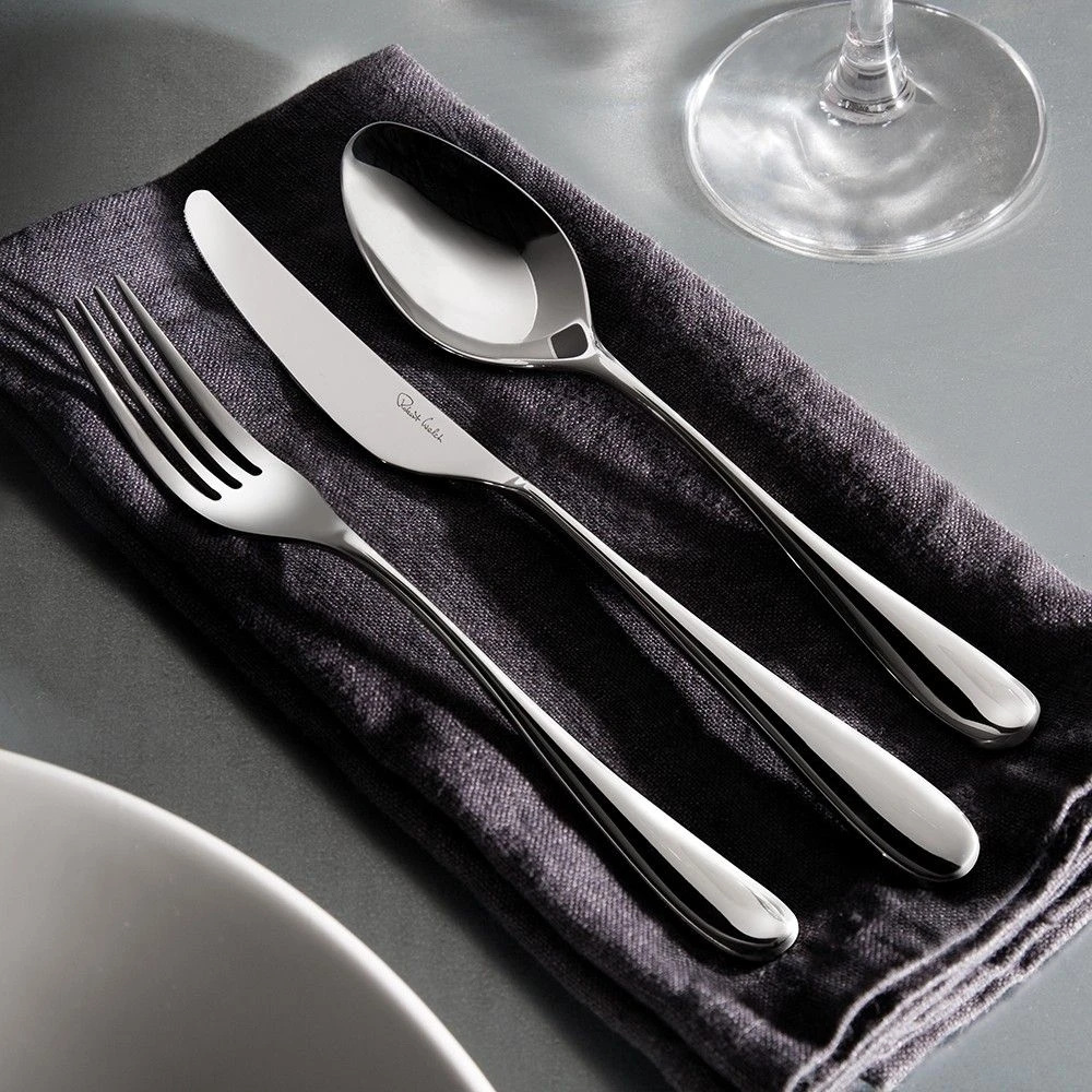 Robert Welch Arden Bright V Cutlery Set 84 Piece With Free Large Cutlery Tray - Image 6
