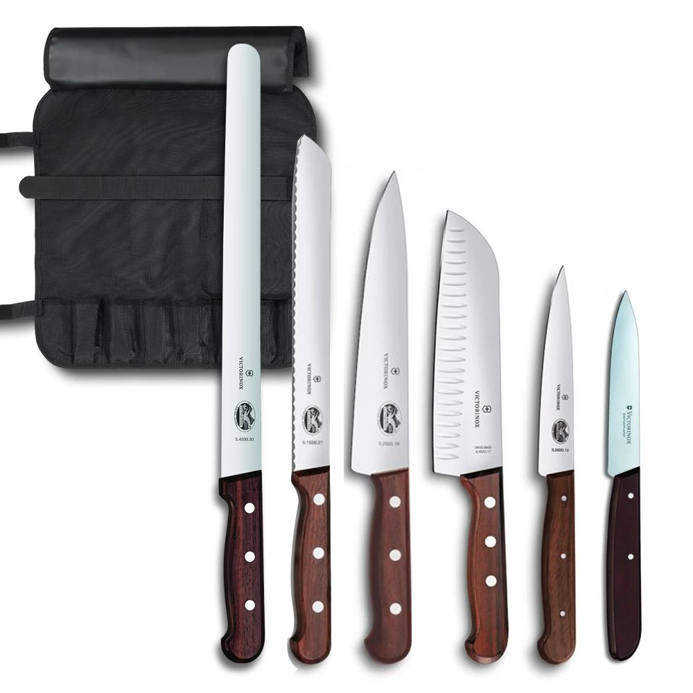 Victorinox Rosewood Exclusive Case Roll Set (EXCLUWOODMAG)