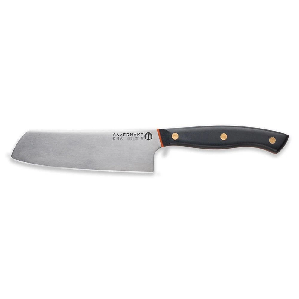Savernake DNA GC14 14cm Nakiri - Anthracite & Orange With Traditional Handle
