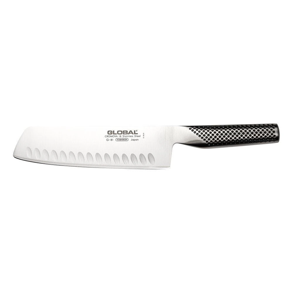 Global G-81 Vegetable Knife Fluted 18cm - Image 2