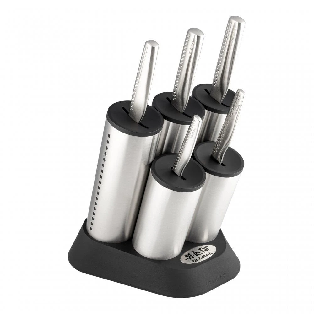 Global NI Series 6 Piece Engine Knife Block Set (GN-2020/6B)