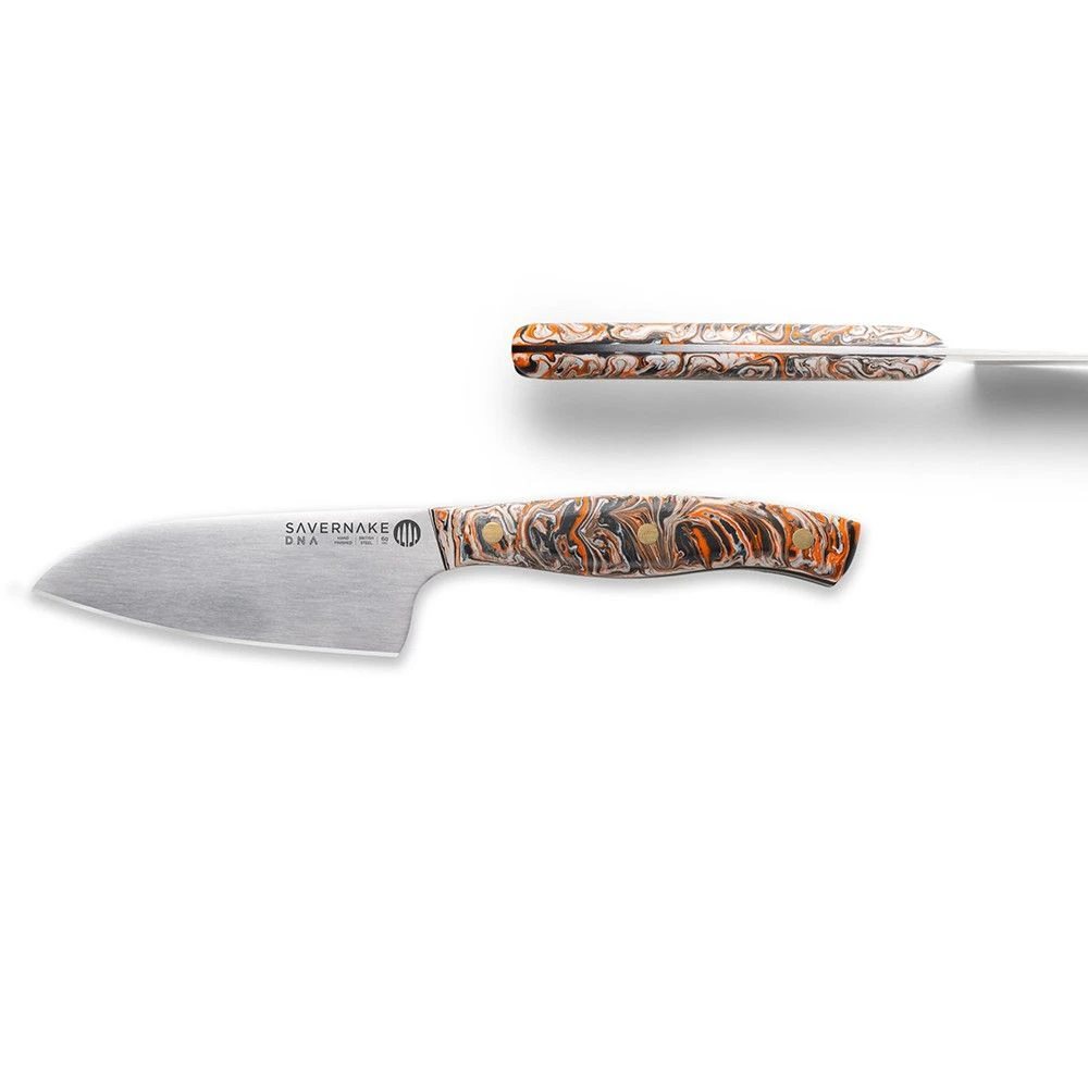 Savernake DNA GT11 11cm Bar Knife - Anthracite, Arctic & Orange With Marble Handle - Image 2
