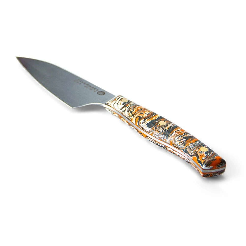 Savernake DNA GT11 11cm Bar Knife - Anthracite, Arctic & Orange With Marble Handle - Image 4