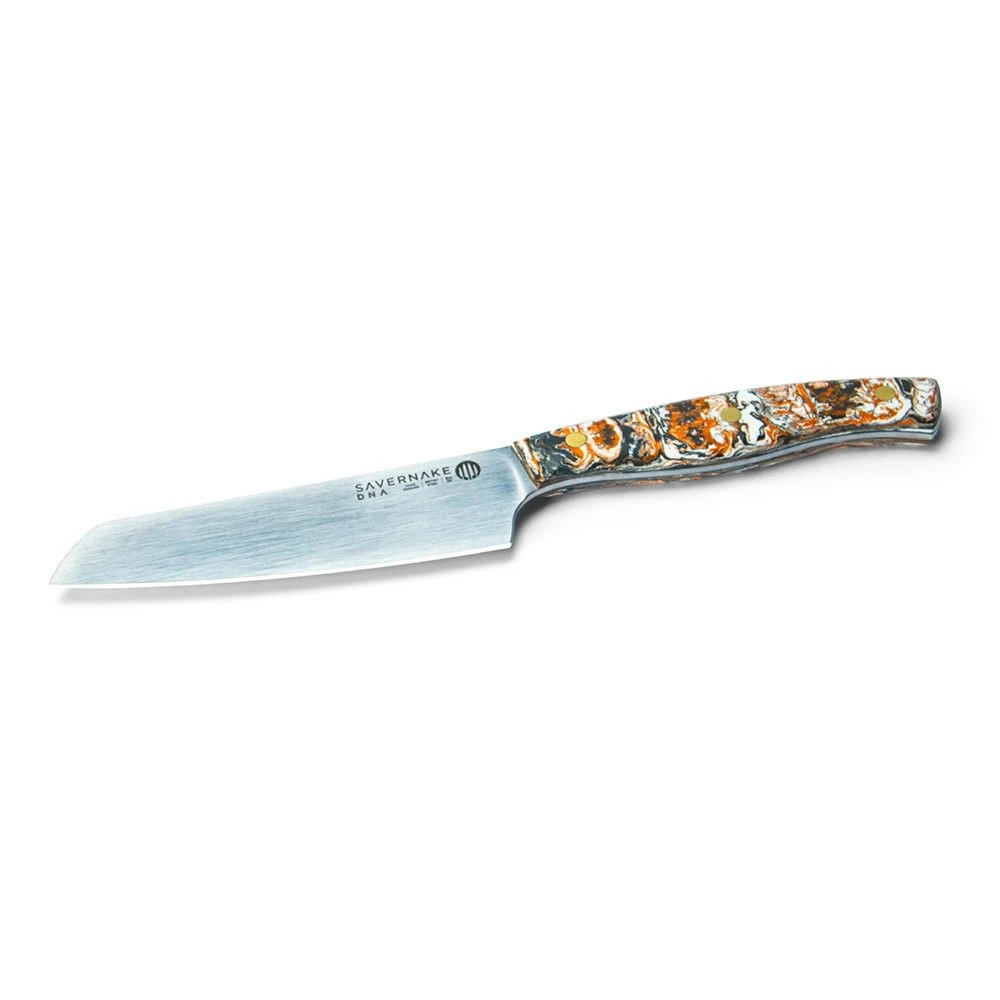 Savernake DNA NC12 12cm Utility Knife - Anthracite, Arctic & Orange With Marble Handle - Image 3