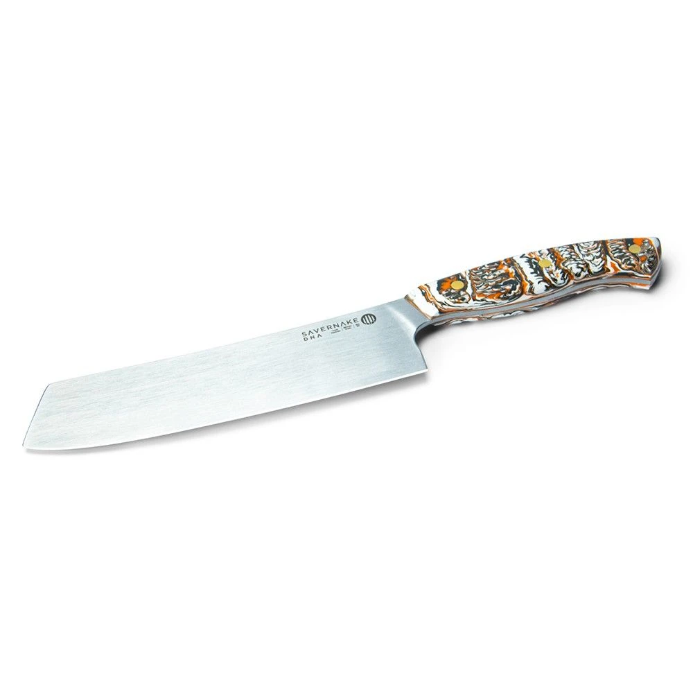 Savernake DNA SK18 18cm Nakiri - Anthracite, Arctic & Orange With Marble Handle - Image 3