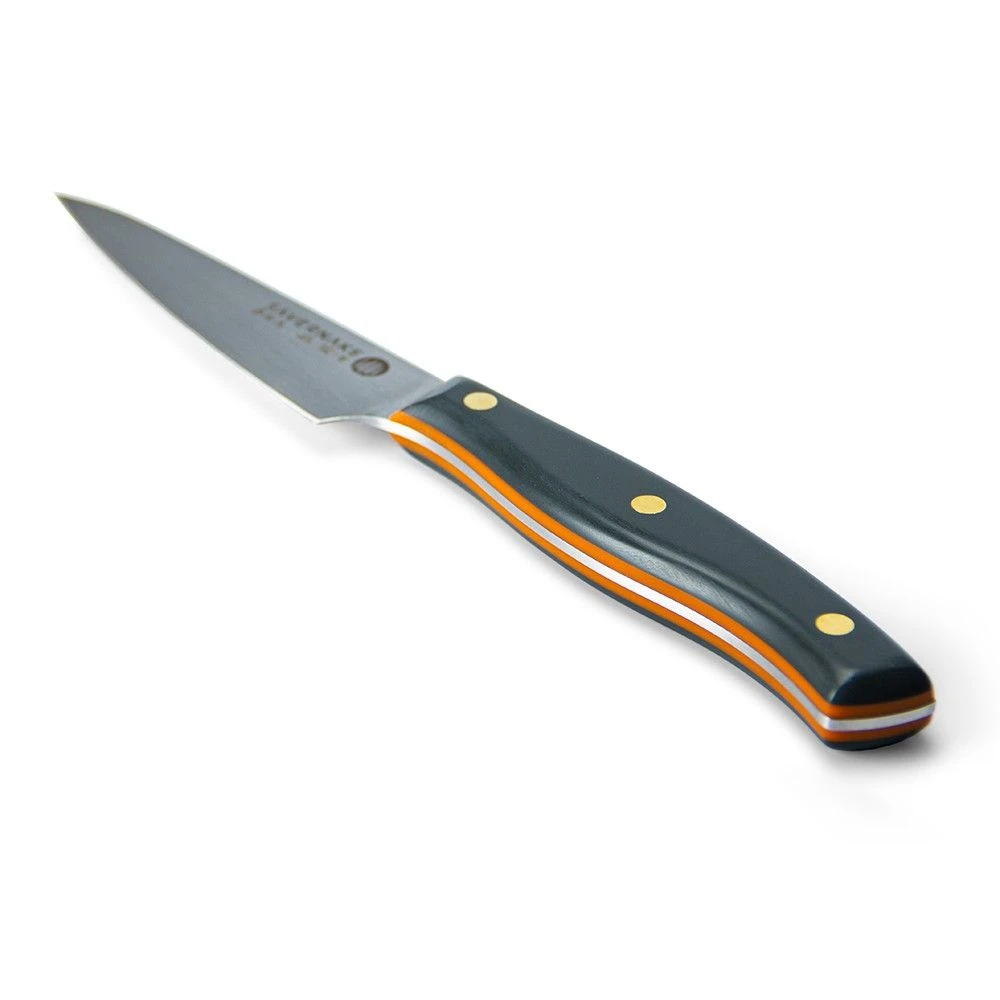 Savernake DNA SY11 11cm Large Paring Knife - Anthracite & Orange With Traditional Handle - Image 4