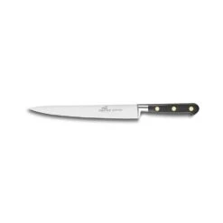 Lion Sabatier® Ideal Carbone 20cm Slicing Knife (Carbon Steel Blade With Black Handle & Brass Rivets)