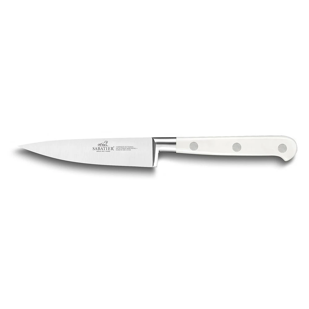Lion Sabatier® Ideal Toque Blanche White Block & 5pc Knife Set (White Handle With Stainless Steel Rivets) - Image 2