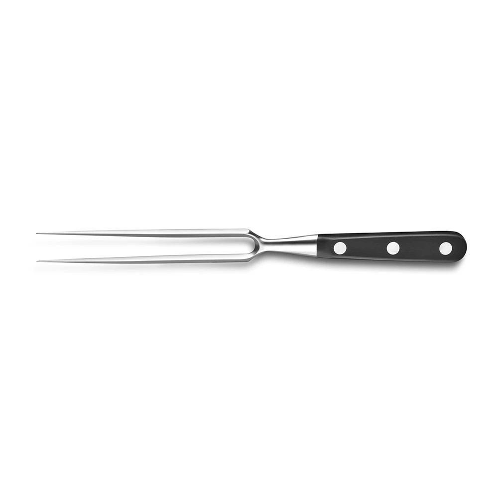 Lion Sabatier® Ideal 15cm Carving Fork (Black Handle With Stainless Steel Rivets)