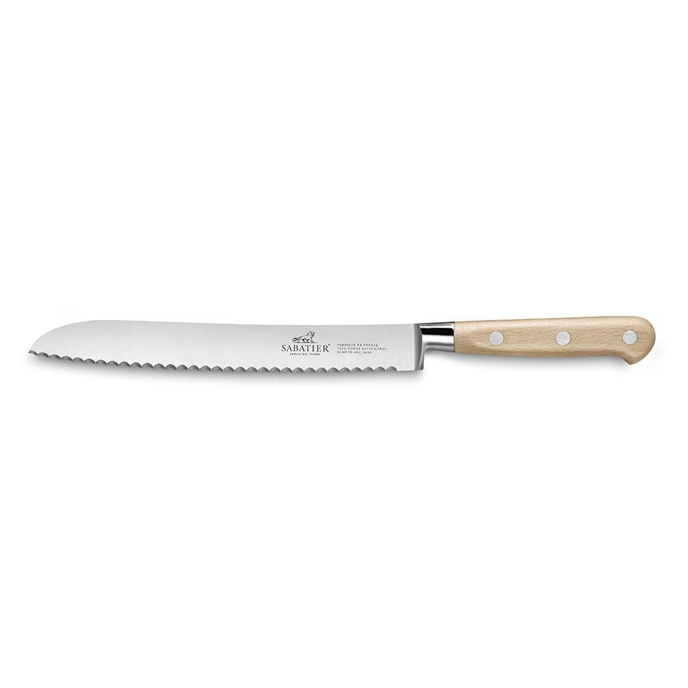 Lion Sabatier® Ideal Broceliande 20cm Bread Knife (Ashwood Handle With Stainless Steel Rivets)