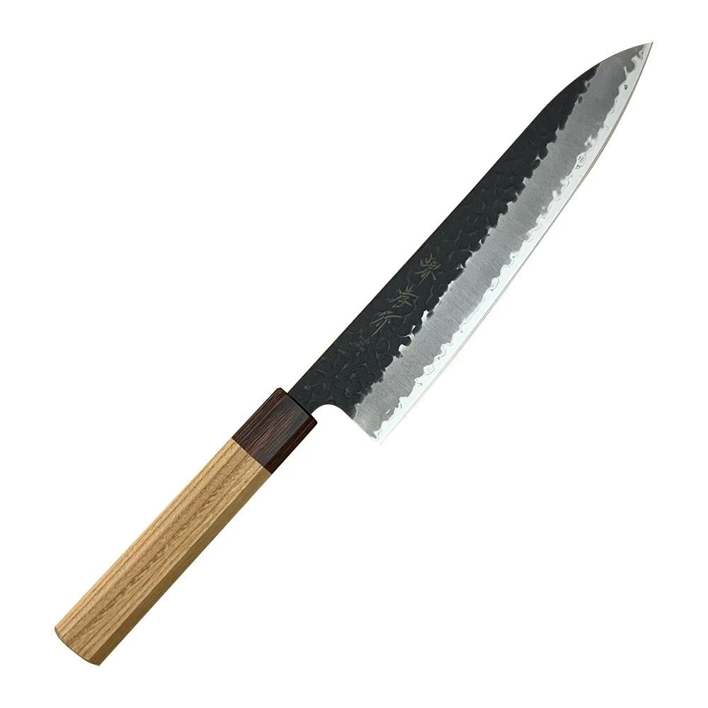 Sakai Takayuki Aogami Super Kurouchi Hammered WA Japanese 210mm Gyuto Knife