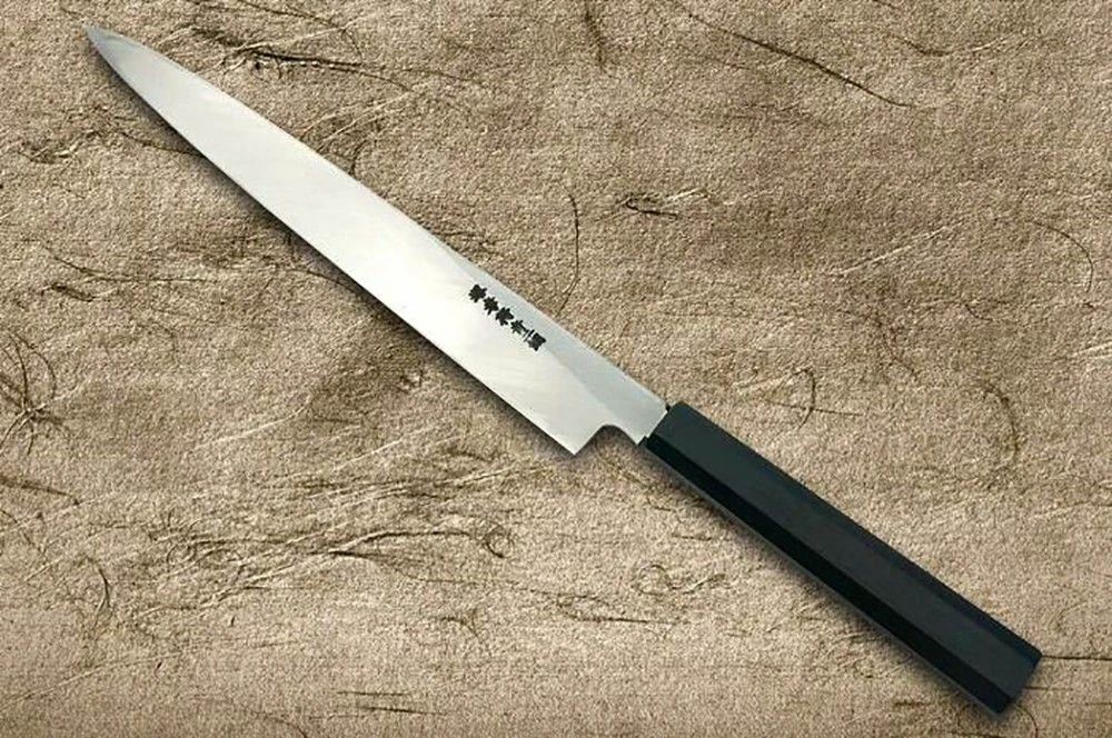 Sakai Takayuki Aoniko Blue 2 Steel Ebony Handle Japanese Chef's Yanagiba (Sashimi) 240mm - Image 2