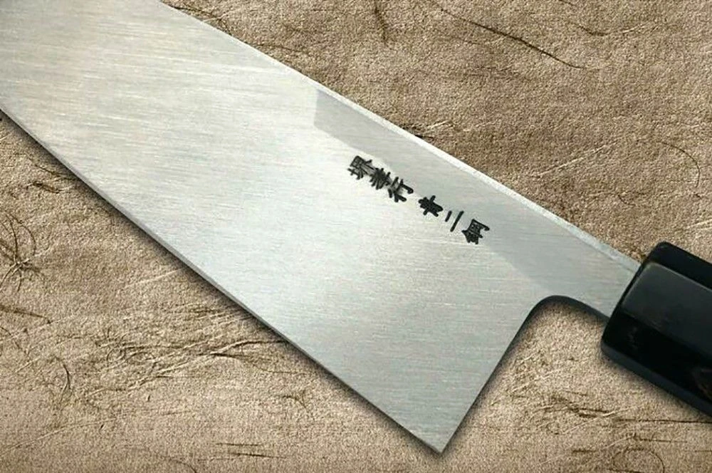 Sakai Takayuki Aoniko Blue 2 Steel Ebony Handle Japanese Chef's Deba Knife 150mm - Image 2