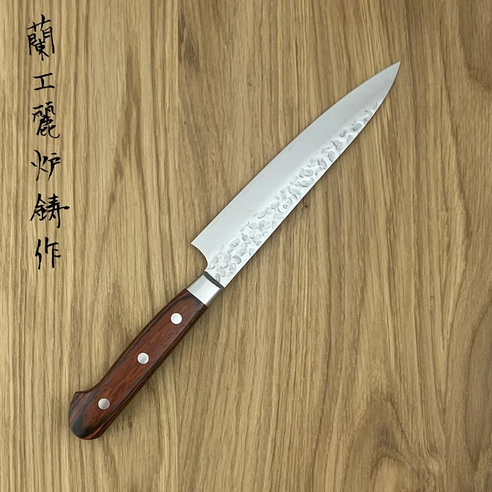 Sakai Takayuki 33-Layer VG10 Damascus Hammered Japanese 150mm Utility Knife - Image 2