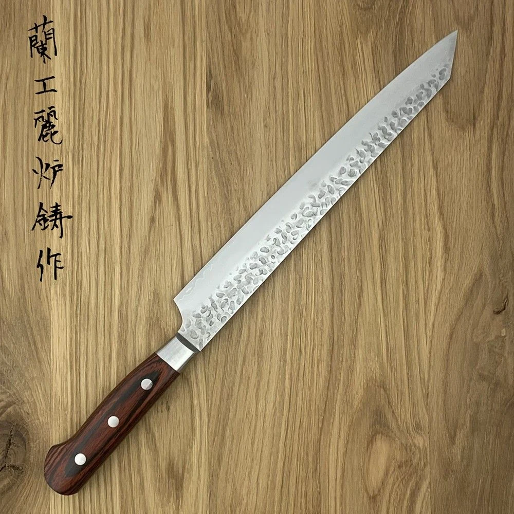 Sakai Takayuki 33-Layer VG10 Damascus Hammered Japanese 270mm Kiritsuke-Yanagiba Knife - Image 2