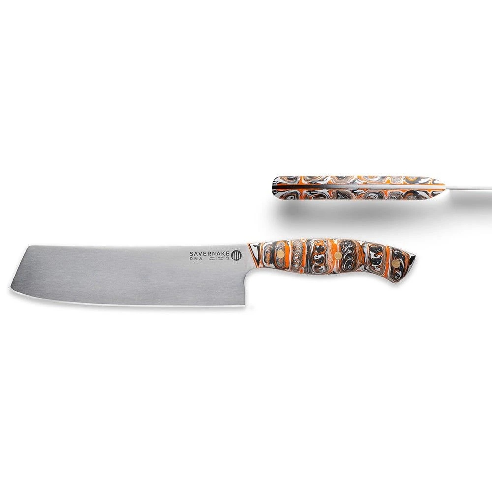 Savernake DNA SK18 18cm Nakiri - Anthracite, Arctic & Orange With Marble Handle - Image 2
