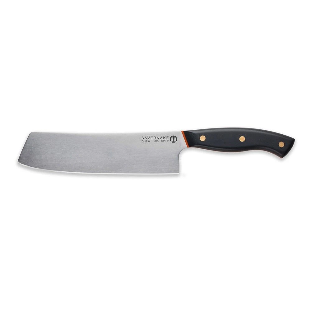 Savernake DNA SK18 18cm Nakiri - Anthracite & Orange With Traditional Handle