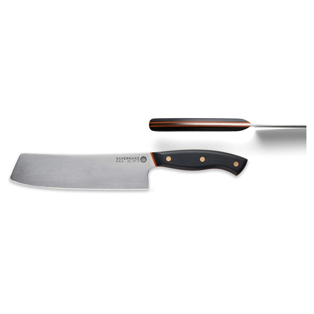 Savernake DNA SK18 18cm Nakiri - Anthracite & Orange With Traditional Handle - Image 2