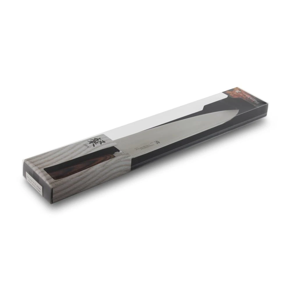 Tamahagane San Tsubame Wood 24cm Fluted Slicing Knife (SN-1213) - Image 2