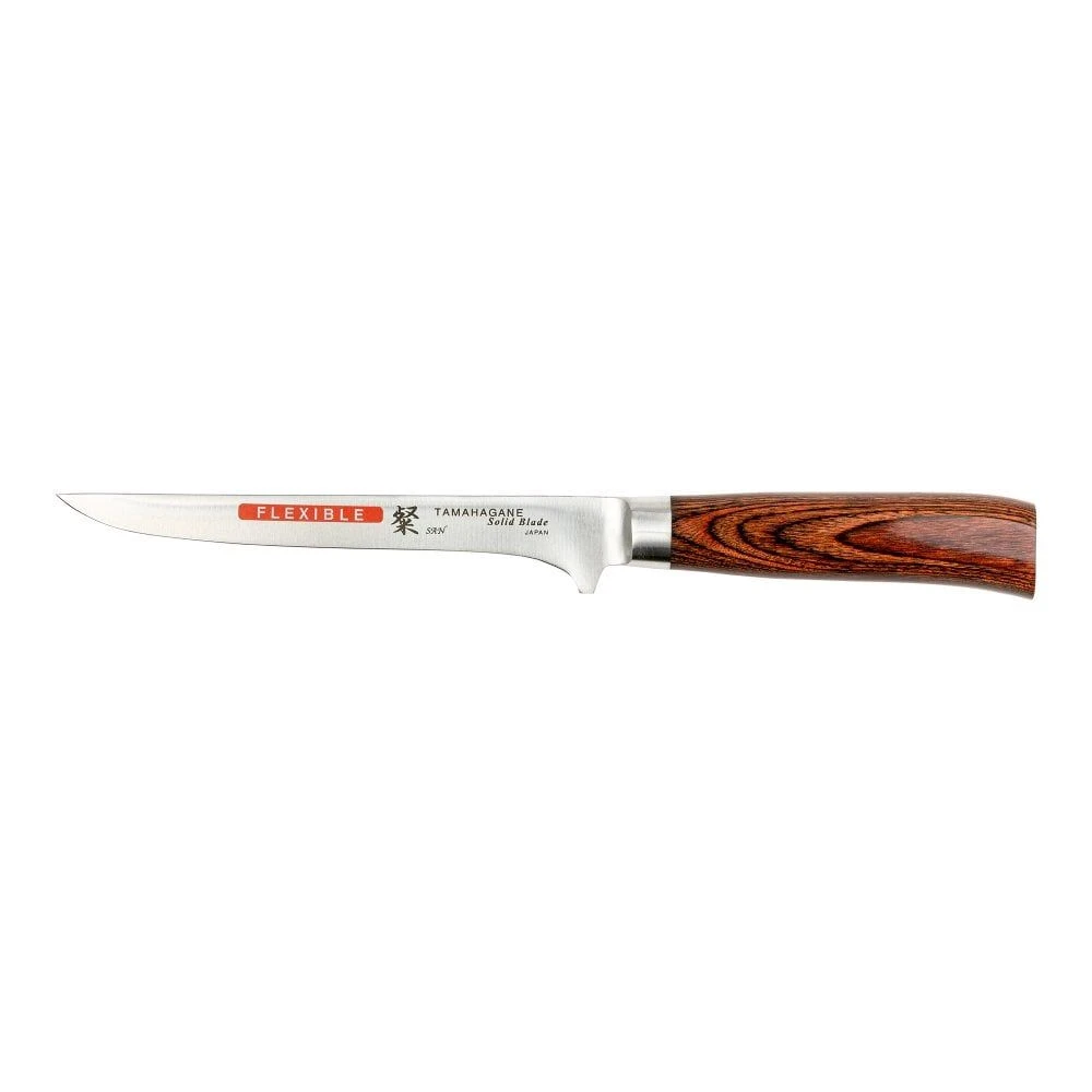 Tamahagane San Tsubame Wood 16cm Flexible Boning Knife (SN-1120)