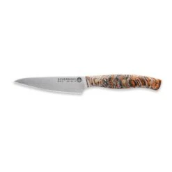 Savernake DNA SY11 11cm Large Paring Knife - Anthracite, Arctic & Orange With Marble Handle