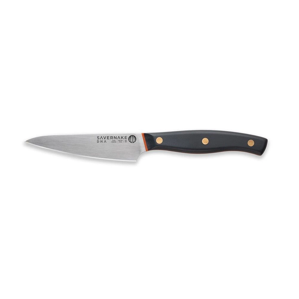 Savernake DNA SY11 11cm Large Paring Knife - Anthracite & Orange With Traditional Handle