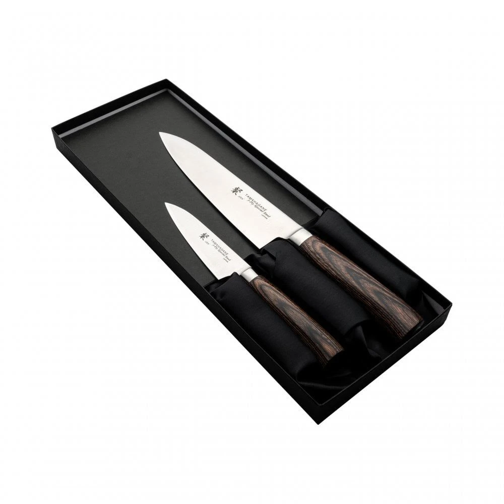 Tamahagane San Tsubame Wood 2 Piece Boxed Knife Set (SN-110609) - Image 2