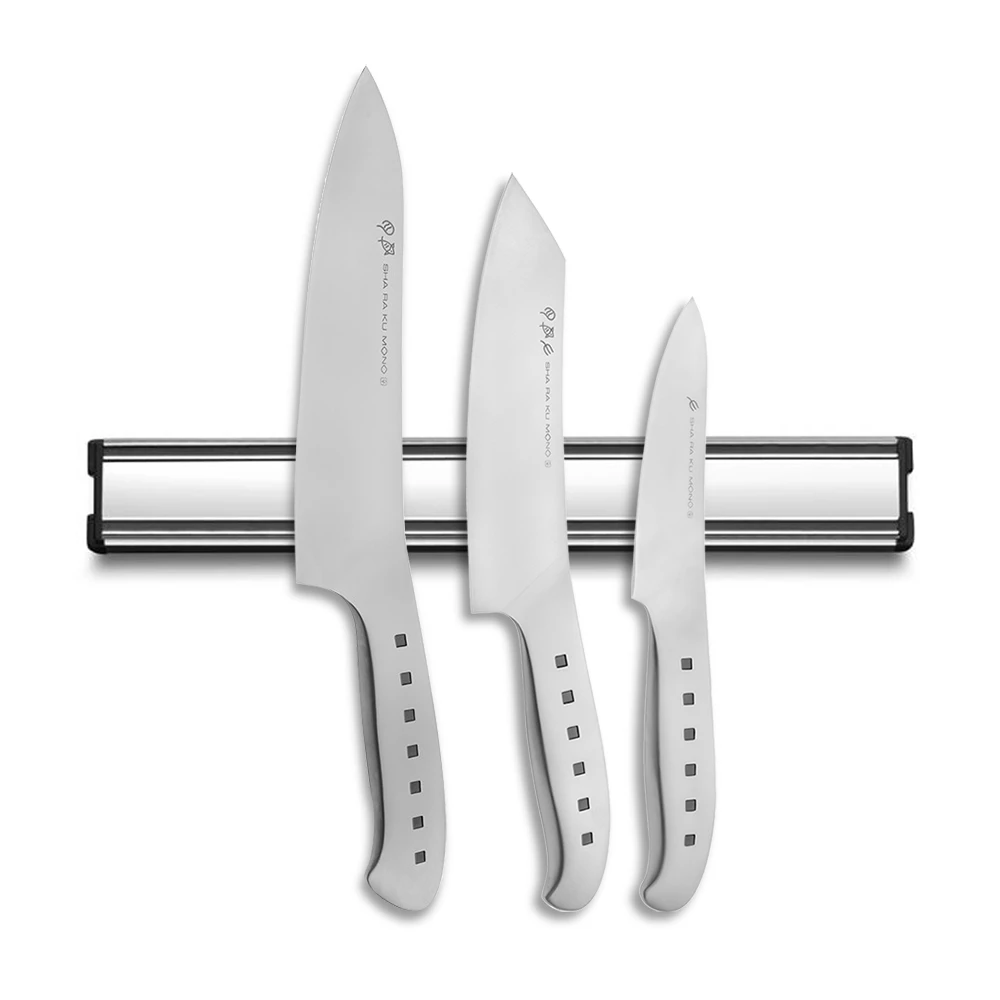 Tojiro 3 Piece Magnetic Rack Set (Chef's, Oriental & Utility Knife)