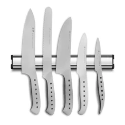 Tojiro 5 Piece Magnetic Rack Set (Chef's, Paring, Utility, Bread & Deba Knife)