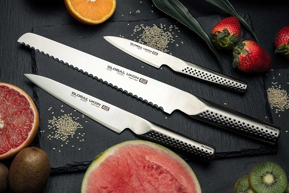 Global Ukon 22cm Bread Knife (GU-03) - Image 7